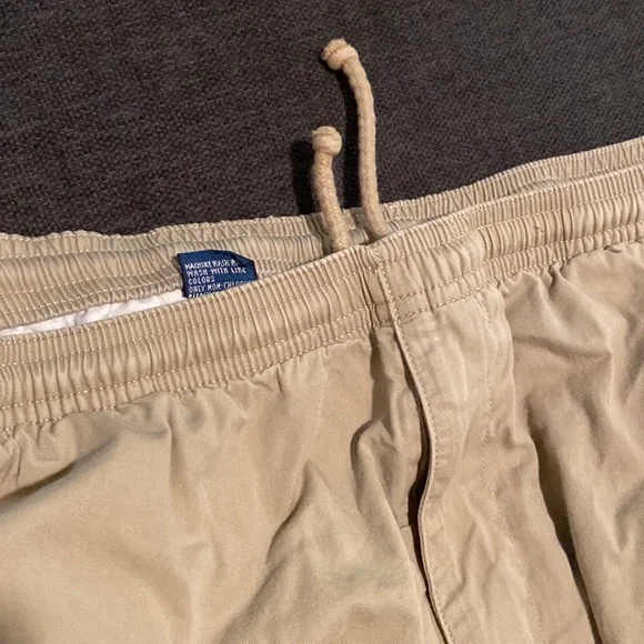 Vintage Polo Ralph Lauren elastic drawstring waist lightweight khaki chinos XL - Picture 7 of 10
